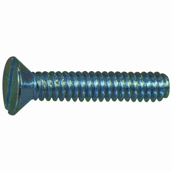 Midwest Fastener #10-24 x 1 in Slotted Flat Machine Screw, Zinc Plated Steel, 40 PK 60943 - main